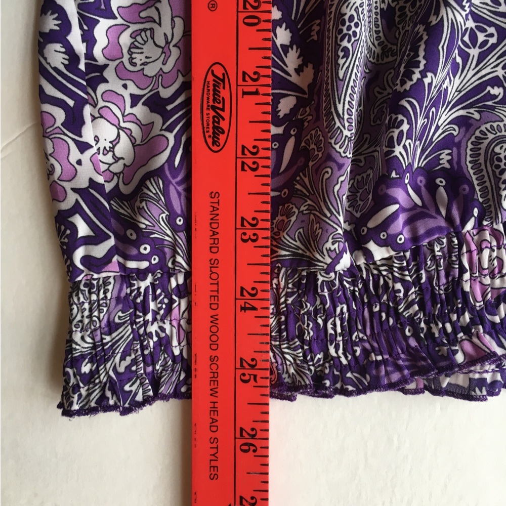 Apt. 9 Purple Paisley Patterned Sleeveless Blouse, Petite Large - Picture 13 of 13